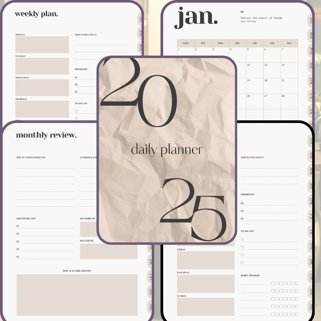 Daily Life Organizer Planner - PLR Digital Template | Canva Editable | Instant Download
